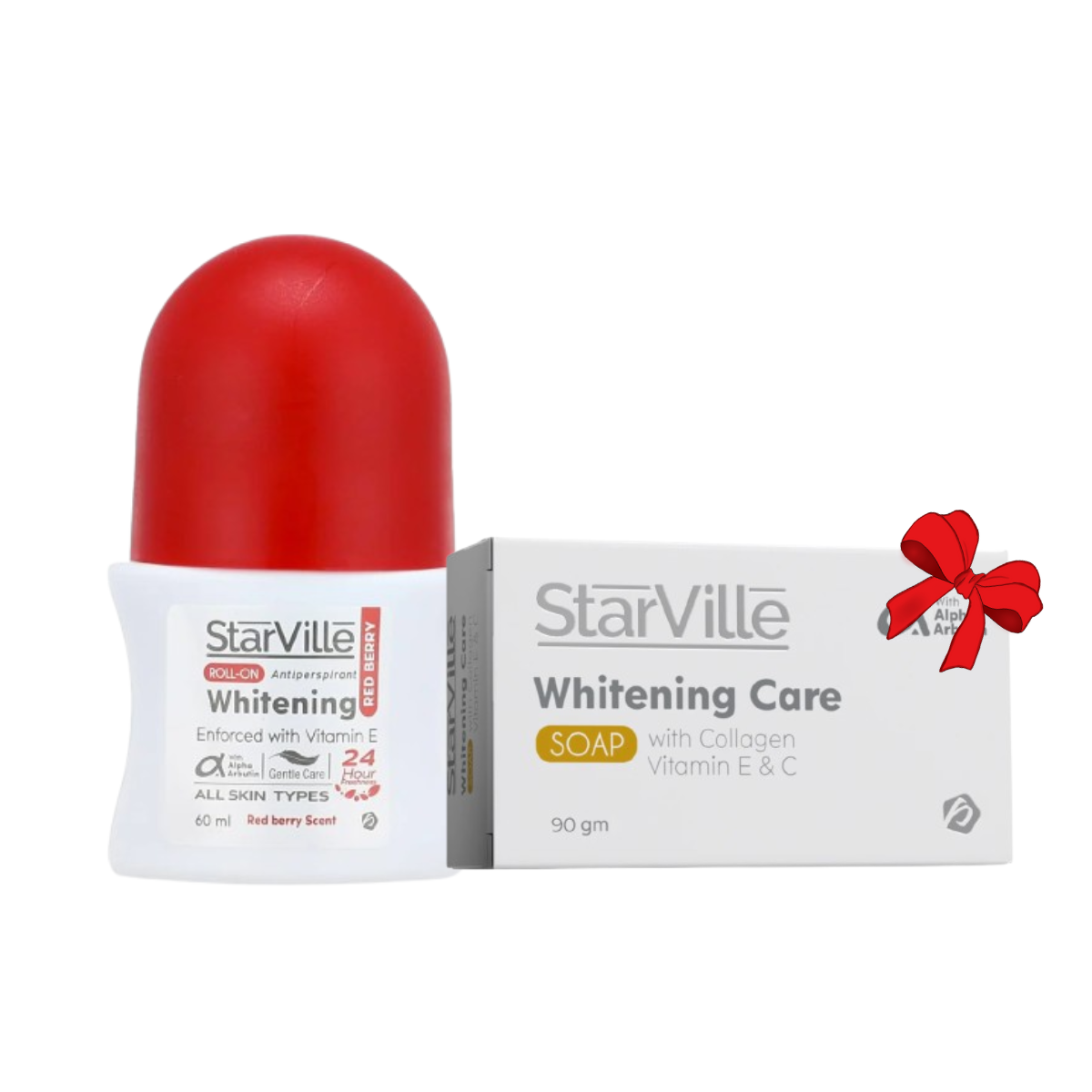 ستارفيل توت أحمر بليه مزيل عرق + صابونه تفتيح هدية