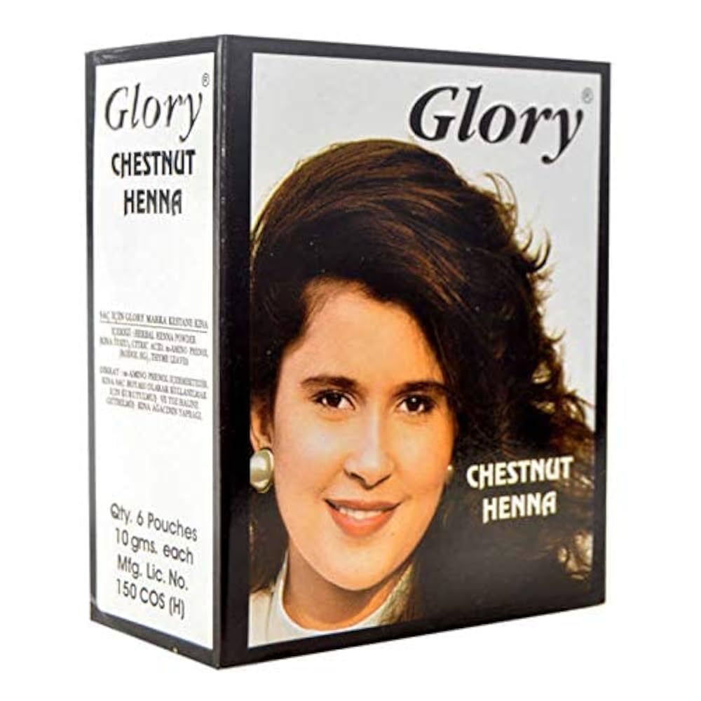 جلورى صبغة شعر حناء - كستنائي 6 كيس
