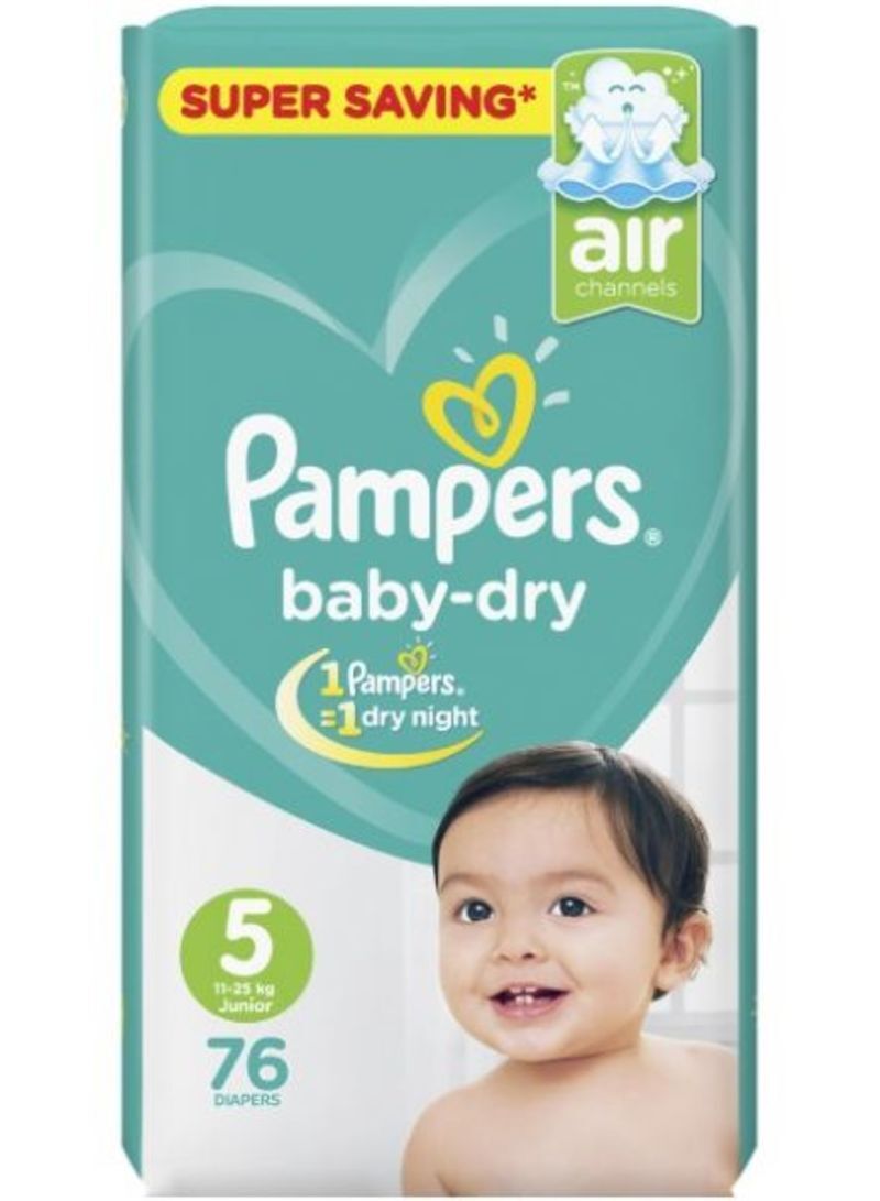 بامبرز مقاس 5 (11-25 كج) 76 قطعة