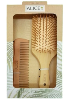 اليس فرشاة ومشط خشب