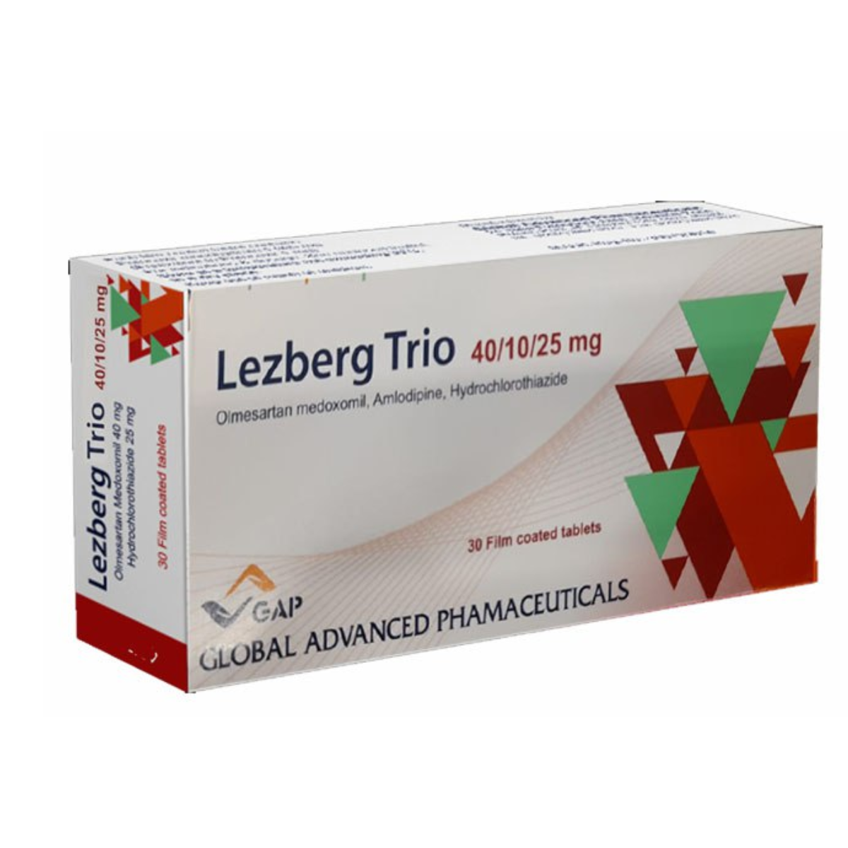 ليزبيرج تريو 40/10/25 مجم 30 قرص مغلف