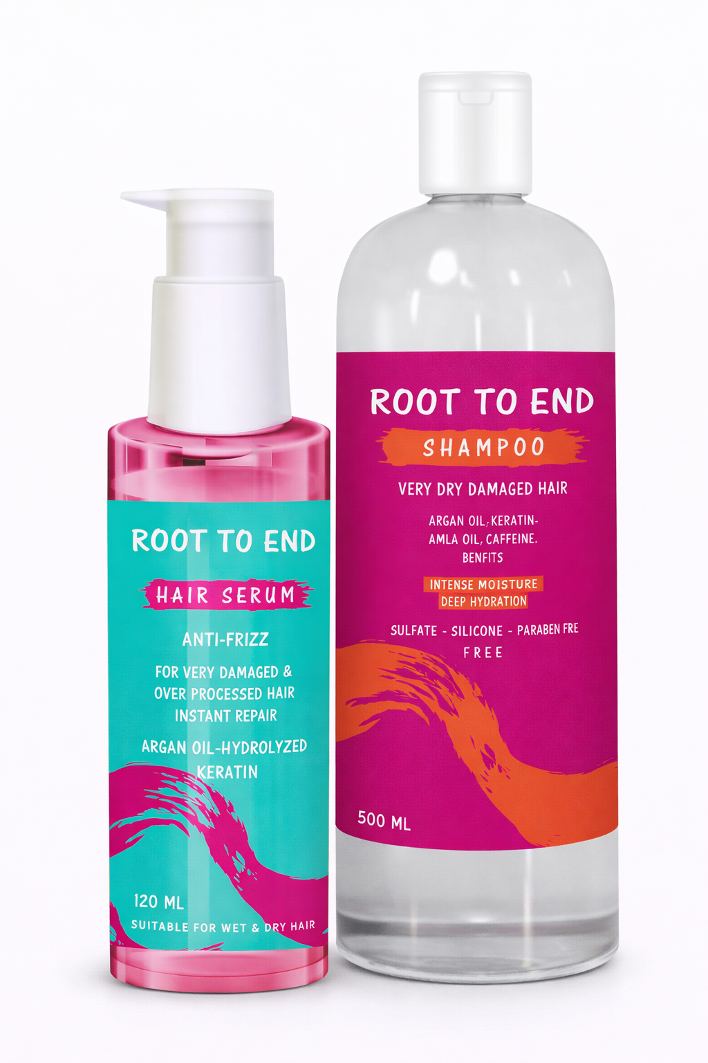 شامبو روت تو إند 500 مل وسيروم الشعر 120 مل عرض 1+1