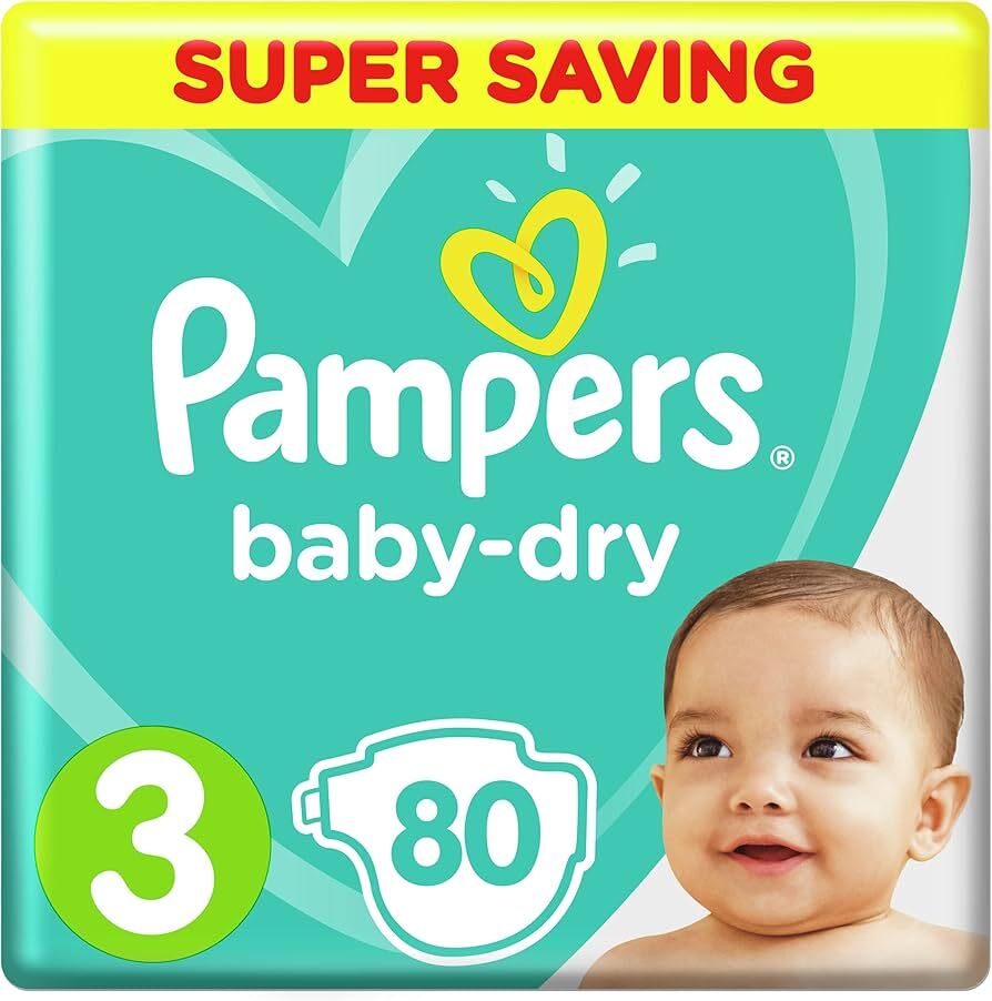 بامبرز (3) وسط (6-11 كيلو) 80 قطعة