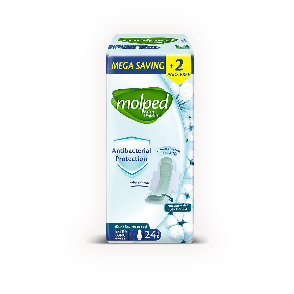 مولبد مضاد للبكتيريا ماكسي طويل جدا 26 فوطة