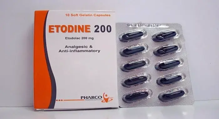 ETODINE 200 MG 10 CAP