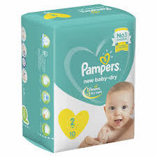 Pampers 1/2 Mini (3-6KG) - 10 Pcs