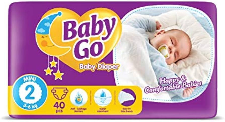 حفاضات اطفال ميني من بيبي جو، مقاس 2 - 40 قطعة