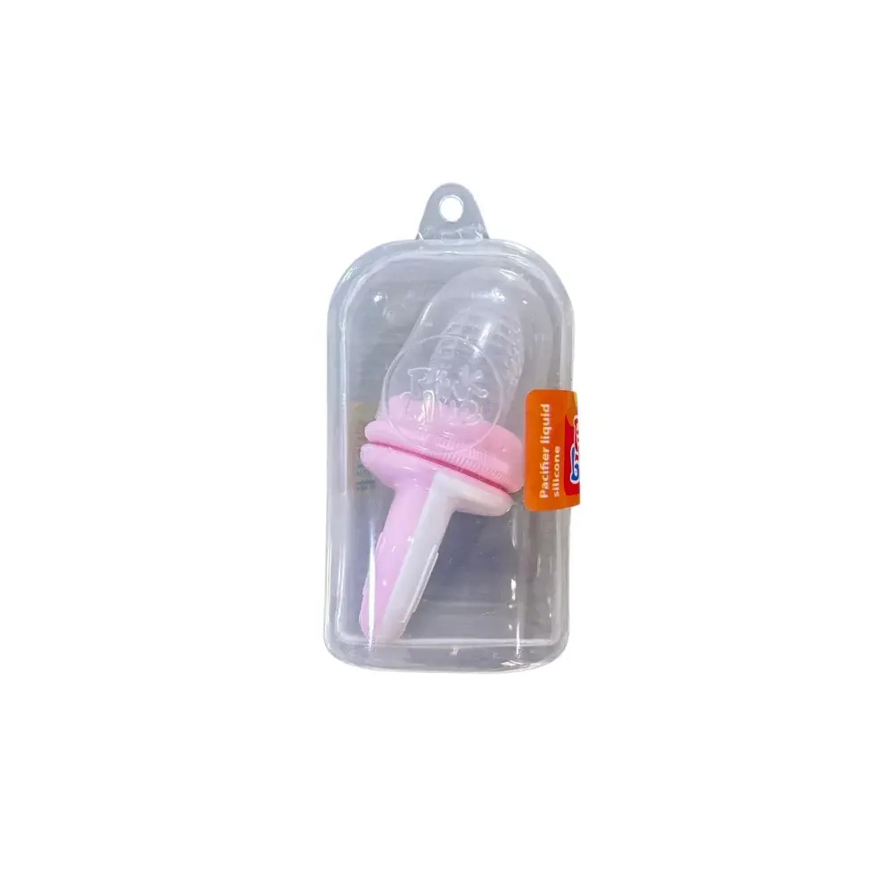 pink blue fruit teether